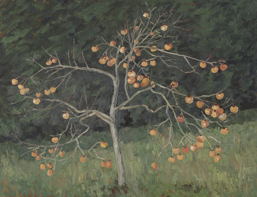  Hans_Rath_Kakibaum_im_Dezember_89x116cm_Oel_Lwd_2008  